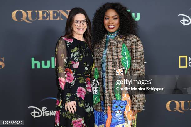 National Geographic Global Networks President Courteney Monroe and Angela Bassett attend the Los Angeles premiere of National Geographic documentary...