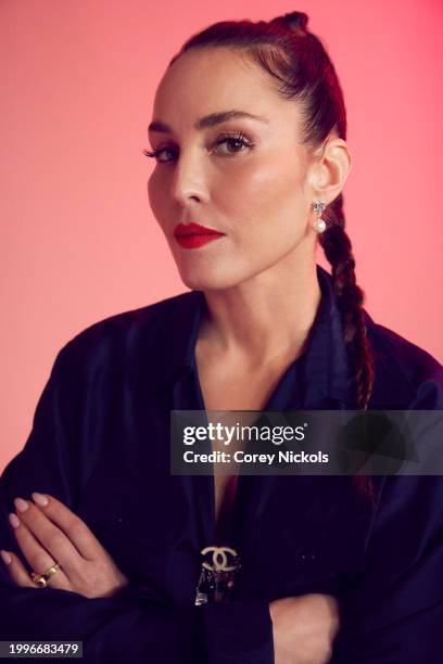 Noomi Rapace of Constellation poses for a portrait during the 2024 Television Critics Association Winter Press Tour at The Langham Huntington,...