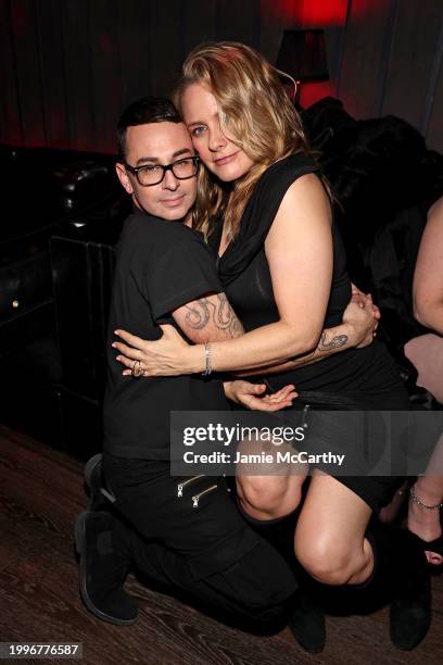 Christian Siriano and Alicia Silverstone attend the after party for the Christian Siriano Fall/Winter 2024 Fashion Show at Artspace at Public Hotel...