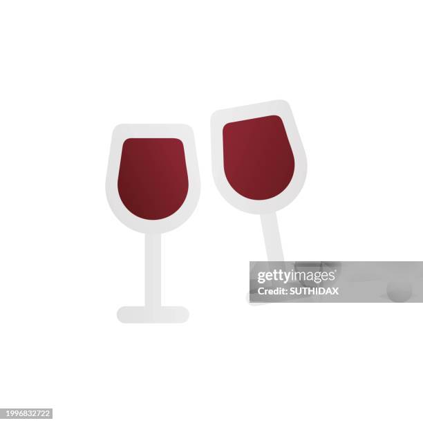 celebratory wine glass illustration for valentine's day, sweet color theme - champagne cork stock illustrations