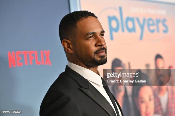 Damon Wayans Jr. Attends the Players Los Angeles Premiere | Netflix at The Egyptian Theatre Hollywood on February 08, 2024 in Los Angeles, California.