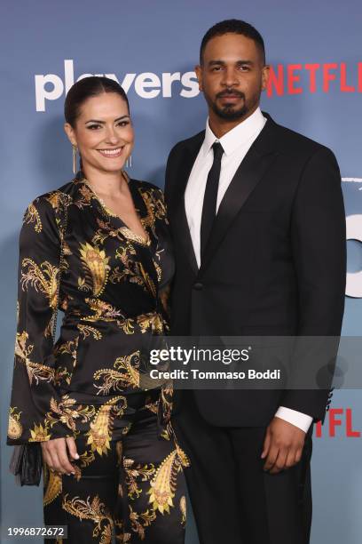 Samara Saraiva and Damon Wayans Jr. Attend the photo call for Netflix's "Players" at The Egyptian Theatre Hollywood on February 08, 2024 in Los...