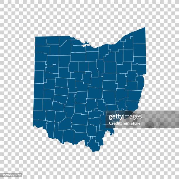 ilustraciones, imágenes clip art, dibujos animados e iconos de stock de mapa de ohio - ohio