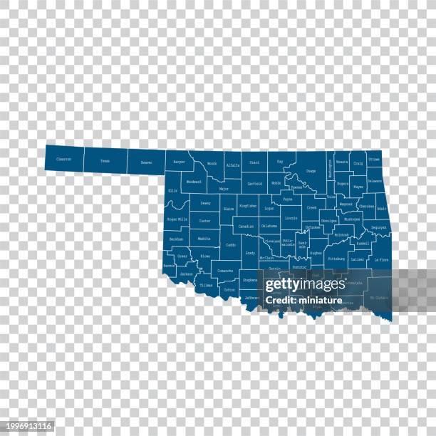 oklahoma map - oklahoma stock illustrations