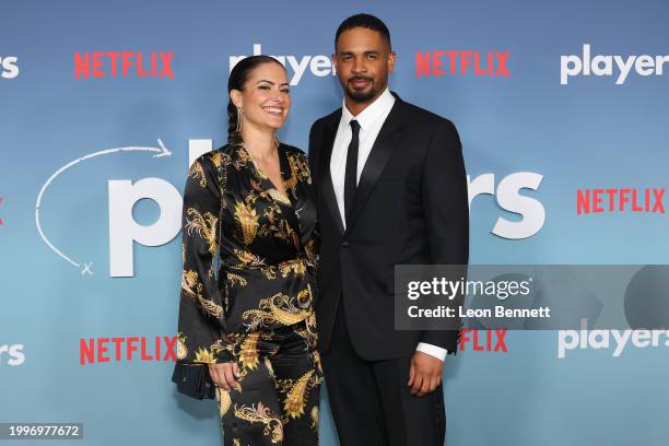 Samara Saraiva and Damon Wayans Jr. Attend a photo call for Netflix's "Players" at The Egyptian Theatre Hollywood on February 08, 2024 in Los...
