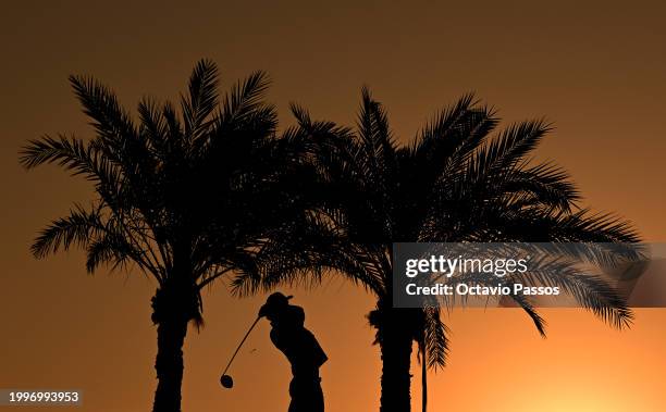 Freddy Schott of Germany tees off on the 11th hole during the second round of the Commercial Bank Qatar Masters at Doha Golf Club on February 09,...