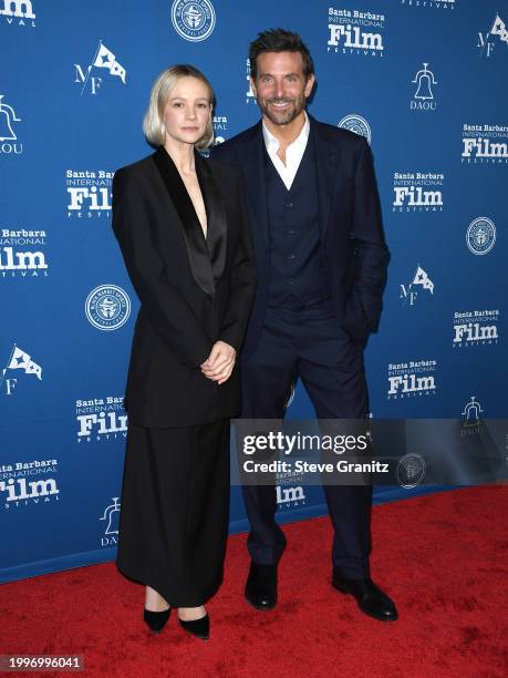 Carey Mulligan and Bradley Cooper arrives at the at The Arlington Theatre on February 08, 2024 in Santa Barbara, California.