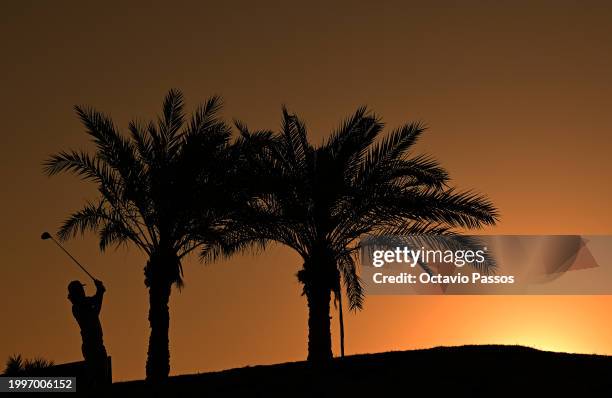 Freddy Schott of Germany tees off on the 11th hole during the second round of the Commercial Bank Qatar Masters at Doha Golf Club on February 09,...