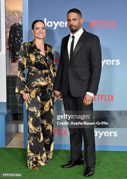 Samara Saraiva and Damon Wayans Jr. Attend the Photo Call for Netflix's "Players" at The Egyptian Theatre Hollywood on February 08, 2024 in Los...