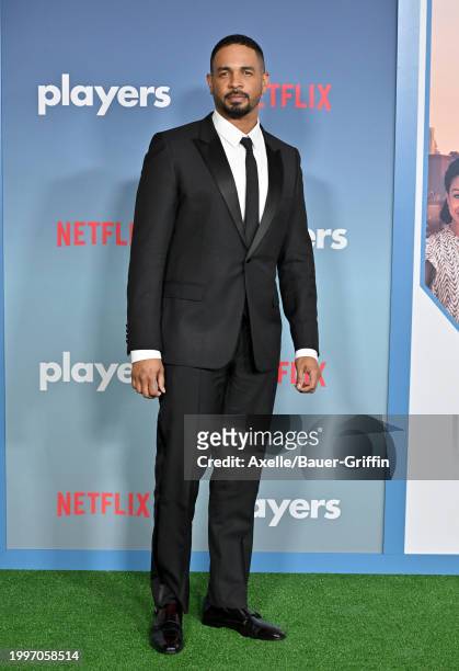 Damon Wayans Jr. Attends the Photo Call for Netflix's "Players" at The Egyptian Theatre Hollywood on February 08, 2024 in Los Angeles, California.