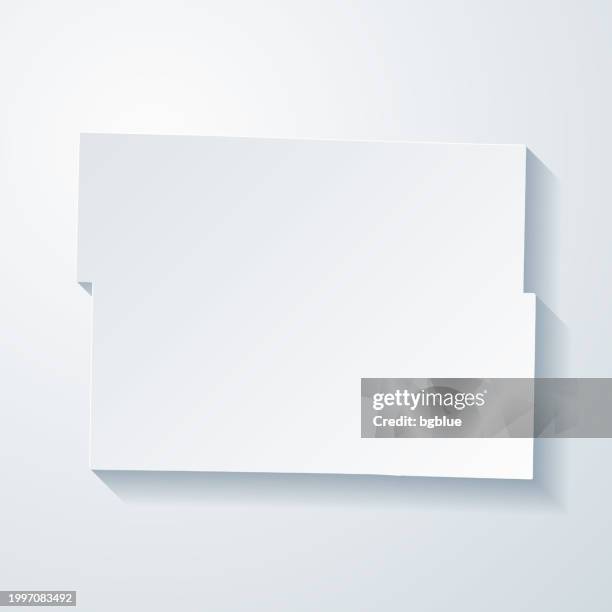 greene county, missouri. map with paper cut effect on blank background - springfield missouri stock illustrations