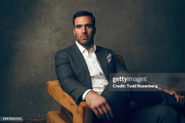 Joe Flacco of the Cleveland Browns poses for a portrait after winning Comeback Player of the Year at the 13th Annual NFL Honors on February 8, 2024...