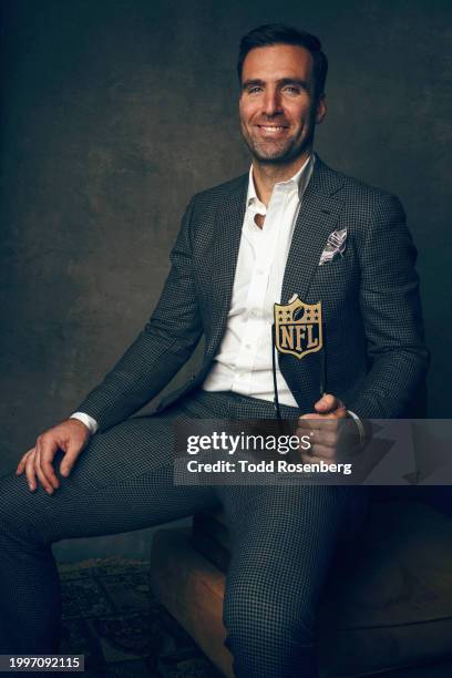 Joe Flacco of the Cleveland Browns poses for a portrait after winning Comeback Player of the Year at the 13th Annual NFL Honors on February 8, 2024...