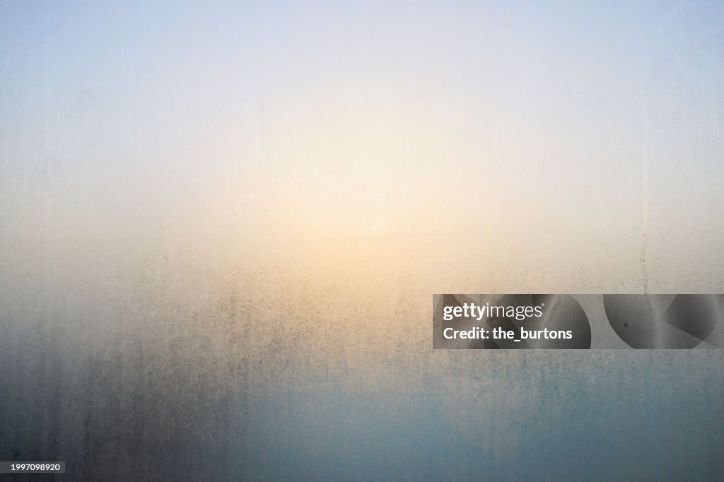 Full frame shot of glass pane with dew, condensation on glass window