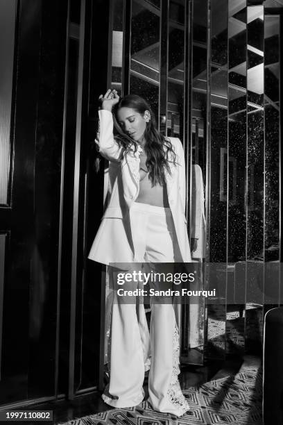 Actress Audrey Dana poses for a portrait shoot on July 21, 2023 in Paris, France.