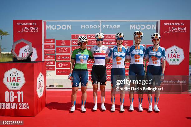 General view of Rachele Barbieri of Italy - Green points jersey, Pfeiffer Georgi of Great Britain, Daniek Hengeveld of The Netherlands, Becky Storrie...