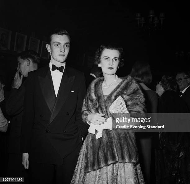 Brian Sweeny with his mother Margaret Campbell, Duchess of Argyll December 27th 1956.
