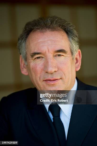 Portrait de François Bayrou, homme politique français, chez lui à Bordères, dans le sud-ouest de la France, le 5 mars 2011.