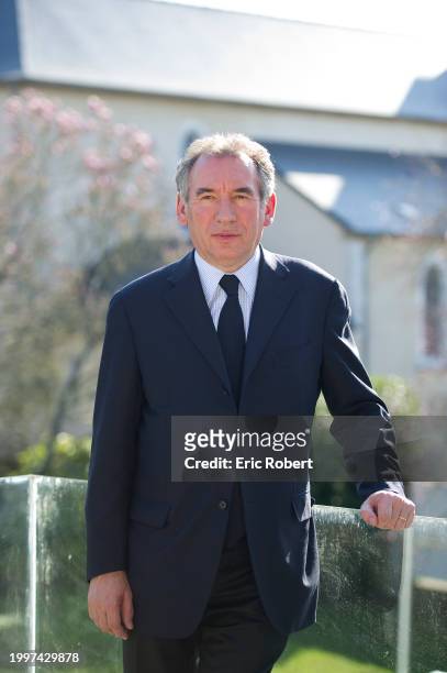 Portrait de François Bayrou, homme politique français, chez lui à Bordères, dans le sud-ouest de la France, le 5 mars 2011.