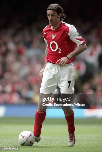 April 16: Robert Pires of Arsenal on the ball during the FA Cup Semi-final match between Arsenal and Blackburn Rovers at Millennium Stadium on April...