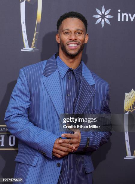 Victor Cruz attends the 13th annual NFL Honors at Resorts World Theatre on February 08, 2024 in Las Vegas, Nevada.