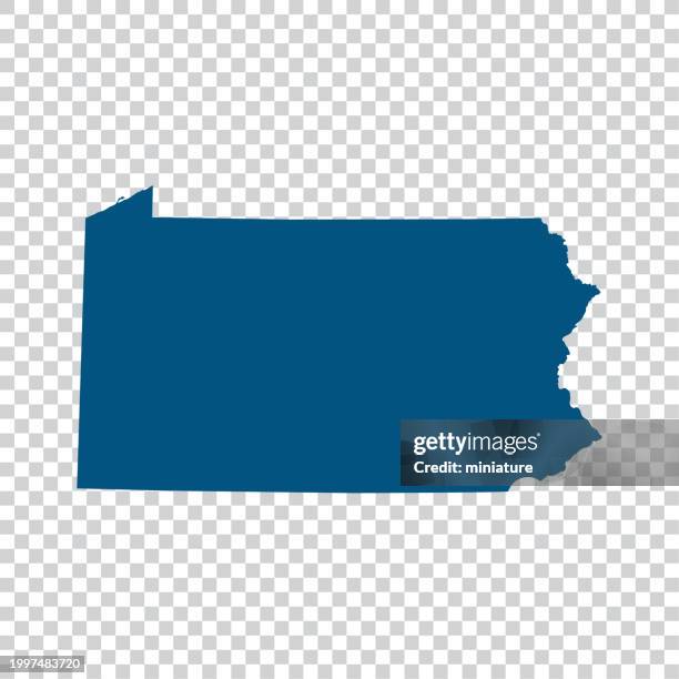 karte von pennsylvania - pennsylvania stock-grafiken, -clipart, -cartoons und -symbole