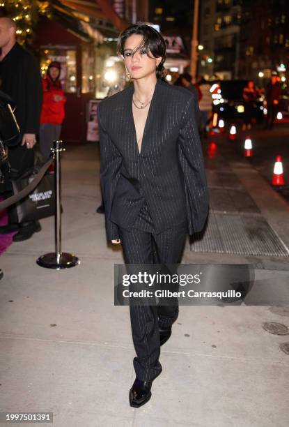 Actress Sasha Calle is seen arriving to the YSL Beauty Candy Shoppe during New York Fashion Week on February 08, 2024 in New York City.