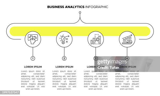 empower your insights: business analytics infographic template - managing editor stock illustrations