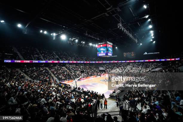 Illustration Adidas Arena during the Betclic Elite match between Paris Basketball and Saint-Quentin Basket-Ball at Adidas Arena on February 11, 2024...