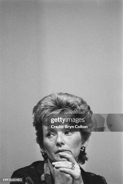 Glenys Kinnock , wife of Neil Kinnock Leader of the Labour Party, at a rally while on the campaign trail for the 1987 UK general election in...
