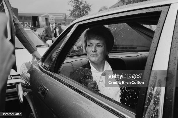 Glenys Kinnock , wife of Neil Kinnock Leader of the Labour Party, in Wales on election day during the 1987 UK general election in Pontllanfraith,...