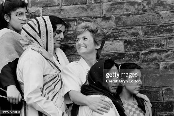 Glenys Kinnock , wife of Neil Kinnock Leader of the Labour Party, on the campaign trail for the 1987 UK general election in Leicester,...