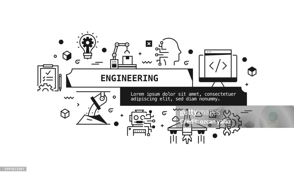 Engineering Related Vector Banner Design Concept Global Multisphere ...