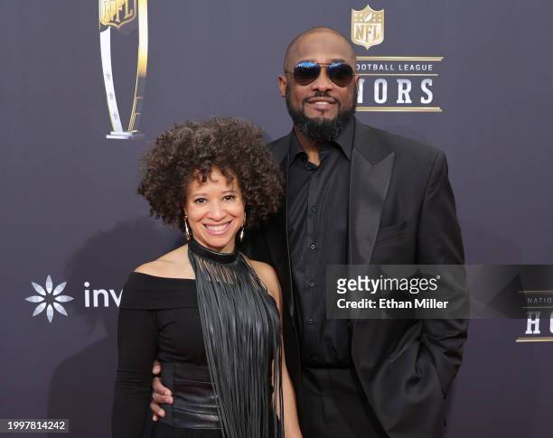 Kiya Tomlin and Mike Tomlin attend the 13th annual NFL Honors at Resorts World Theatre on February 08, 2024 in Las Vegas, Nevada.