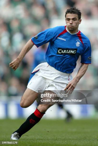 February 20: Nacho Novo of Glasgow Rangers running during the Scottish Premiership match between Celtic and Rangers at Celtic Park on February 20,...