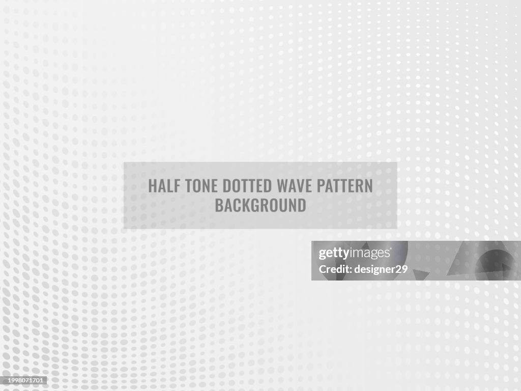 Half Wave Pattern Half Tone Dotted Wave Pattern Background Vector Design High-Res Vector ...