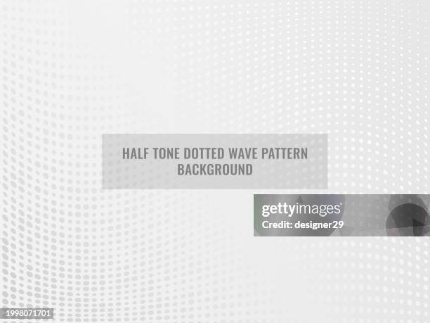 Tonal Wave Pattern Half Tone Dotted Wave Pattern Background Vector Design High-Res Vector ...