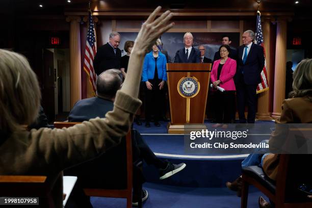 Sen. Chris Van Hollen and fellow Senate Democrats, including Sen. Tim Kaine , Sen. Tina Smith , Sen. Elizabeth Warren , Sen. Peter Welch , Sen. Mazie...