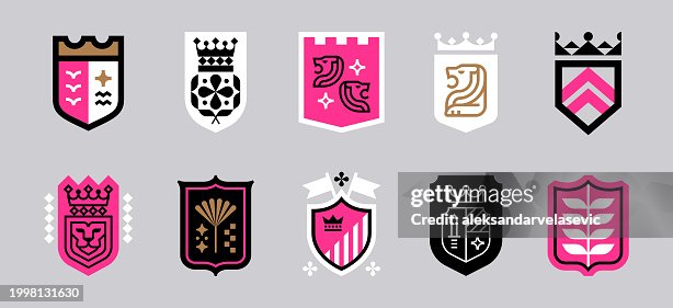 Modern Crest Icons Design Elements Modern Crest Icons Design Elements