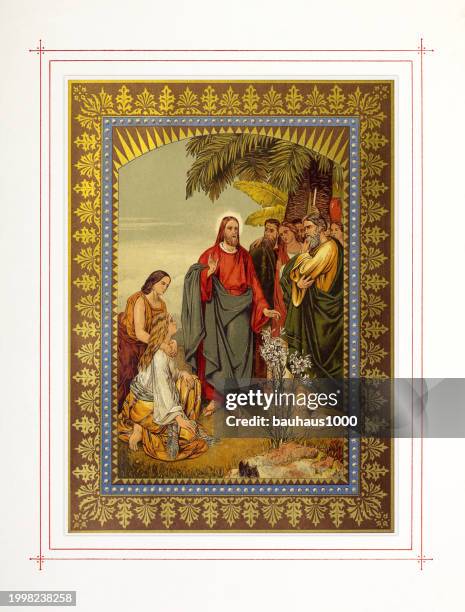 sermon on the mount - gospel stock illustrations