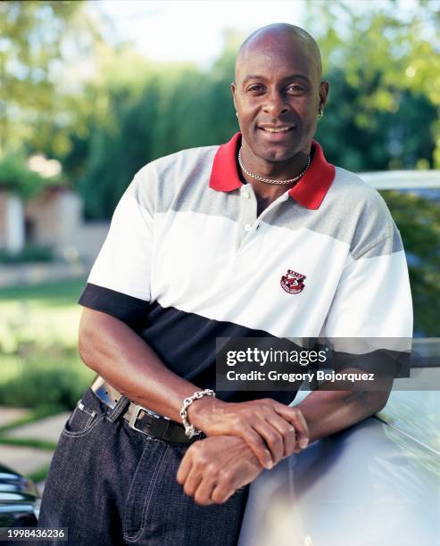 American football wide receiver Jerry Rice in May 2004 in Palo Alto, California.