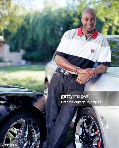 American football wide receiver Jerry Rice in May 2004 in Palo Alto, California.