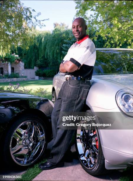 American football wide receiver Jerry Rice in May 2004 in Palo Alto, California.