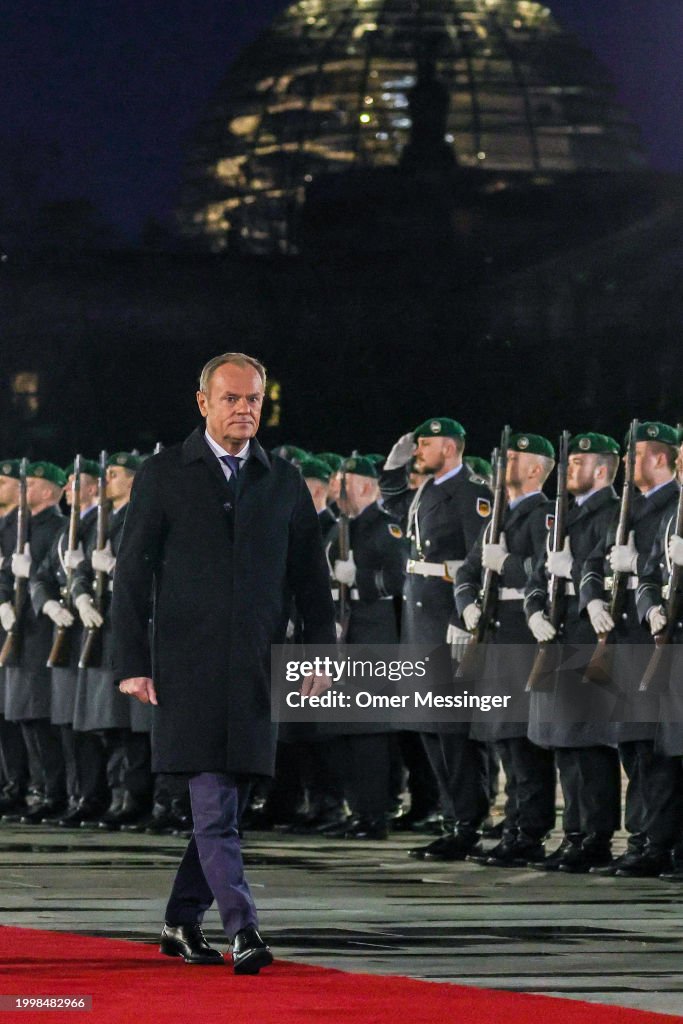Donald Tusk Meets With Olaf Scholz In Berlin