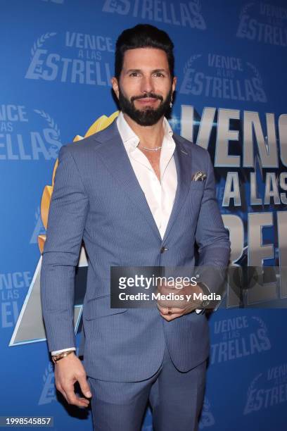 Poncho de Nigris attends a press conference to present Televisa's programming for prime time at Televisa San Angel on February 9, 2024 in Mexico...