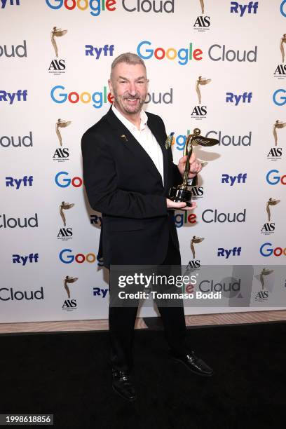 Founder and CEO of Ryff, Roy Taylor accepts the Production and Innovation Award during the 14th Advanced Imaging Society's Lumiere Awards at The...