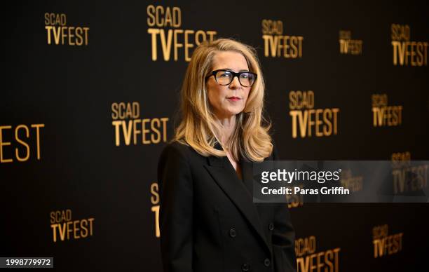 Charlotte Stoudt attends the "The Morning Show" press junket during the 2024 SCAD TVfest at Four Seasons Hotel Atlanta on February 09, 2024 in...