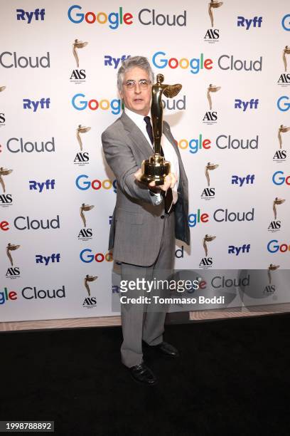 Alexander Payne accepts the Harold Lloyd Award during the 14th Advanced Imaging Society's Lumiere Awards at The Beverly Hills Hotel on February 09,...