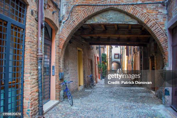 via delle volte, ferrara, italy - ferrara stock pictures, royalty-free photos & images