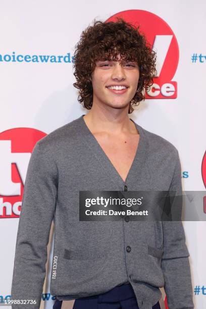 Bobby Brazier attends the TV Choice Awards 2024 at The London Hilton on Park Lane on February 12, 2024 in London, England.